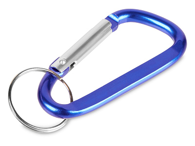 Брелок-карабин из переработанного алюминия Alumina (Синий)