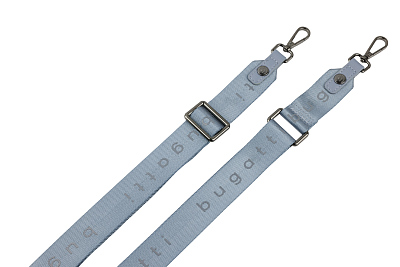 Сумка наплечная BUGATTI Almata, голубая, полиуретан, 11х4х19 см