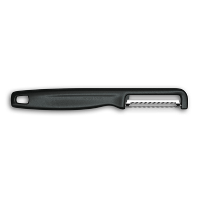Овощечистка VICTORINOX IOTA, серрейторное лезвие из нержавеющей стали, черная