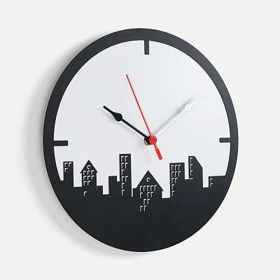 Часы «Города», черные (Чёрный)