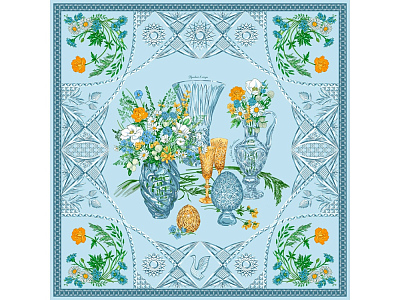 Платок Мелодия хрусталя (Голубой) Платок Мелодия хрусталя (Голубой)