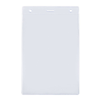 Карман для бейджа Lucid вертикальный из фактурного ПВХ