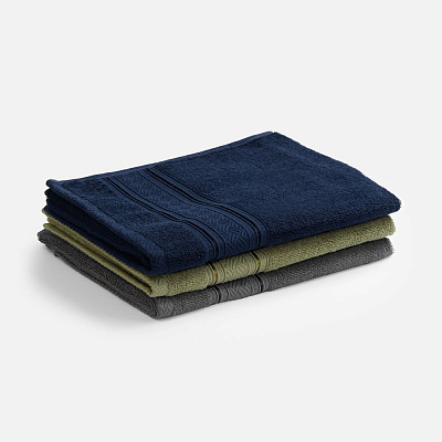 Полотенце махровое Terrychic, среднее, темно-синее