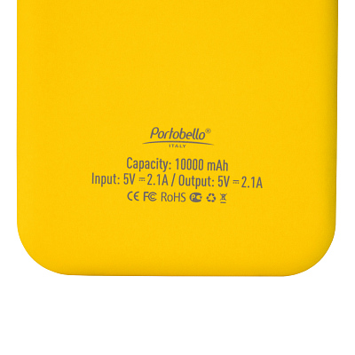 Внешний аккумулятор с подсветкой Люче (Luce) Lemoni 10000 mAh, желтый
