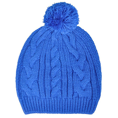 Шапка IRISH  с помпоном (Синий)