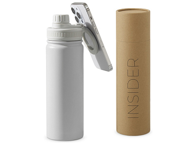Вакуумная термобутылка с MagSafe-держателем Insider, 600 мл (Белый)