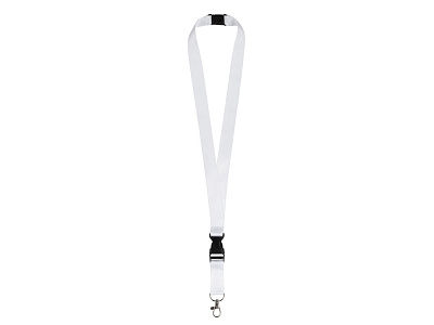 Ланъярд под сублимацию с карабином, межуровневым замком и замком обрыва, 2 см (Белый)