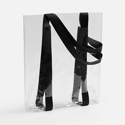 Шопер Clear Fest, ver.2  с черными ручками (Прозрачный)