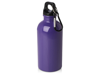 Одностенная бутылка для воды с карабином Oregon, 400 мл (Пурпурный)