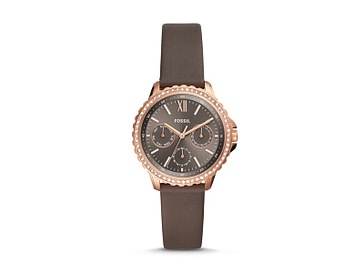 Часы наручные, женские (Корпус- розовое золото, циферблат- серый, крепление- серый)