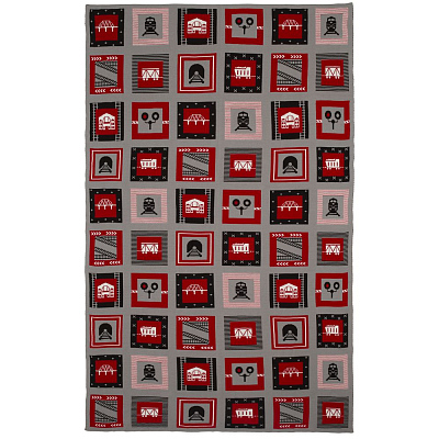 Плед Industry железные дороги