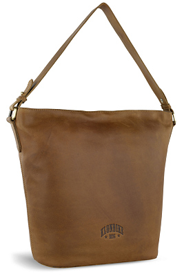 Сумка через плечо KLONDIKE RUSH «Samantha», натуральная кожа в коньячном цвете, 40 х 32,5 х 15,5 см