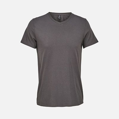 Футболка унисекс Regent с V-образным вырезом, белая (Серый)