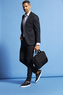 Портфель мужской BUGATTI Nero 15'', чёрный, нейлон 1680D/кожа, 42х10х30 см