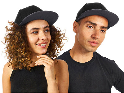 Бейсболка с прямым козырьком Los Angeles 2.0 (Черный, серый меланж)