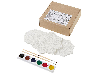 Набор для творчества мандалы из гипса Soul Art (Белый)