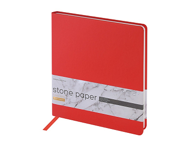 Еженедельник с каменной бумагой А5+ Carrara (Красный)