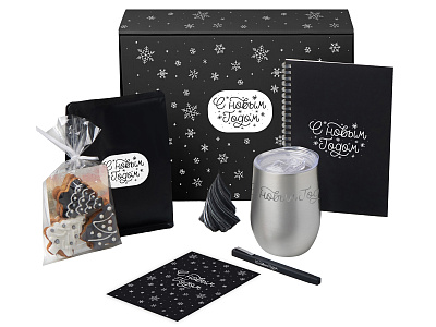 Подарочный набор Re:Start с термокружкой, кофе и блокнотом (Серебристый)