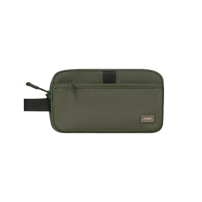 Дорожная косметичка Boston, зеленая (Зеленый, серый)
