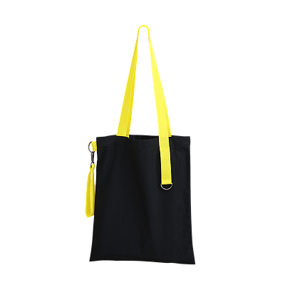 Шоппер Superbag black с ремувкой 4sb (чёрный с жёлтым)