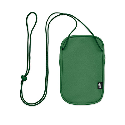 RPET cross body travel pouch (Зеленый)