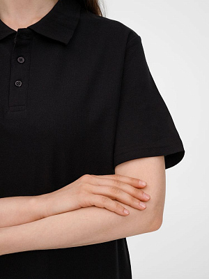 Рубашка поло унисекс Tervise, черная