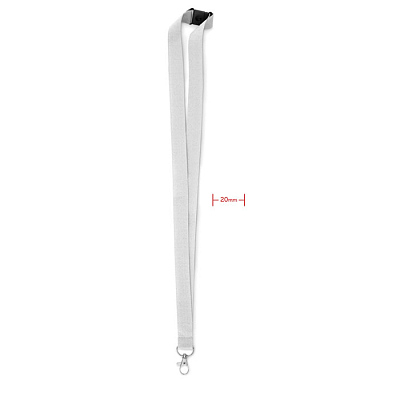 Ланьярд с карабином и застежкой (Белый)