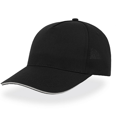 Бейсболка START FIVE SANDWICH, 5 клиньев, застежка на липучке (Черный, белый)