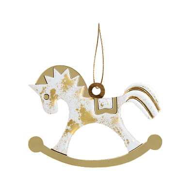 Ёлочная игрушка Лошадка (белый) (Белый)