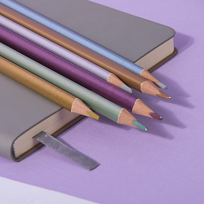 Цветные карандаши METALLIC, 6 цветов