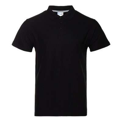 Рубашка поло мужская STAN хлопок/полиэстер 185, 04 (Чёрный)