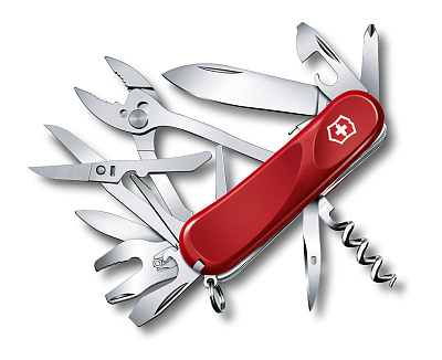 Нож перочинный VICTORINOX Evolution S557, 85 мм, 21 функция, с фиксатором лезвия  (Красный)