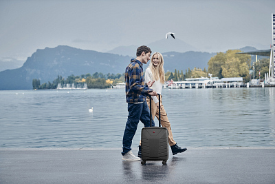 Чемодан WENGER Pegasus, чёрный, поликарбонат+АБС-пластик, малый, 40х54х20 см, 39 л