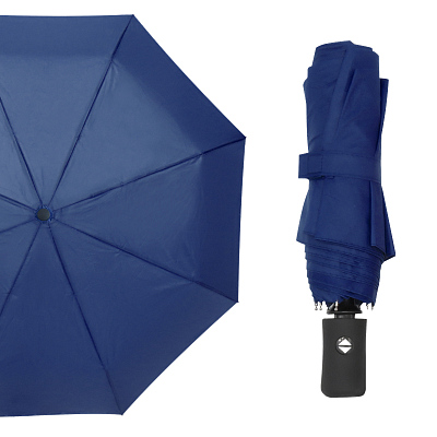Автоматический противоштормовой зонт Vortex, тёмно-синий 