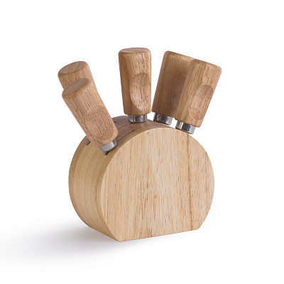 Набор для сыра "Chief of cheese" на подставке  (Натуральный)