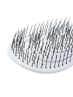 Щетка Dewal Beauty серия "Ocean wave", продувная, с нейлоновым штифтом, форма волна, фиолетовая