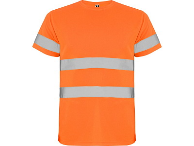 Футболка со светоотражающими полосами Delta, мужская (Неоновый оранжевый)