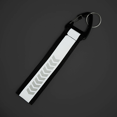 Светоотражающий брелок Flashline, серый с черным