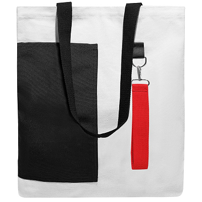Сумка для покупок BANSHEE TO GO 325 г/м², чёрная/красная (Черный/красный)