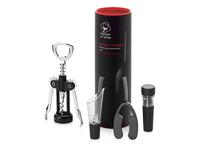 Набор аксессуаров для вина Pinot Grigio 2.0 (Черный/серебристый)