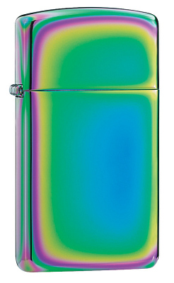 Зажигалка ZIPPO Slim® с покрытием Spectrum™, латунь/сталь, разноцветная, глянцевая, 29x10x60 мм (Разноцветный)