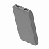Внешний аккумулятор Polus, 10000 Mah, софт-тач покрытие, серый - Фото 3