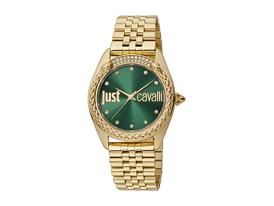 Наручные часы, женские (Корпус- желтое золото, циферблат- зеленый, крепление- желтое золото)