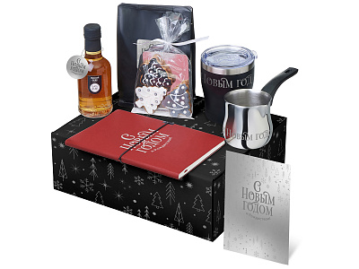 Подарочный набор Re:Routine с туркой, термокружкой и кофе (Красный)