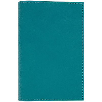 Обложка для паспорта Nubuk, бирюзовая (Бирюзовый)