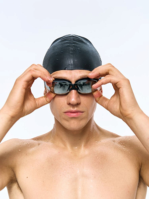 Очки для плавания зеркальные Underwater, черные (Чёрный)