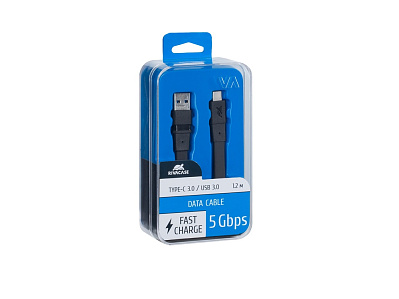 Кабель USB Type C 3.0 – Type A 1,2 м (Черный)
