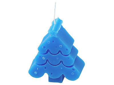 Свеча Елочка (Синий)