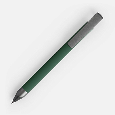 Ручка шариковая Standic с подставкой для телефона, зеленая