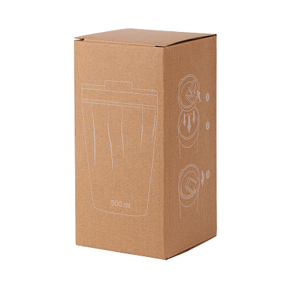 Термостакан "Calypso" 500 мл, покрытие soft touch, черный